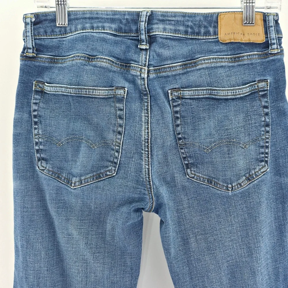 American Eagle Airflex+ Straight Jeans Mens 30x34‎ Blue Excellent